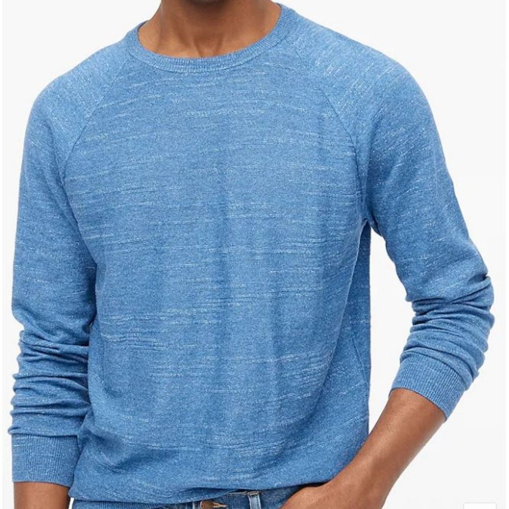 J. Crew Factory Men’s Cotton Crewneck Sweater Blue Size Small